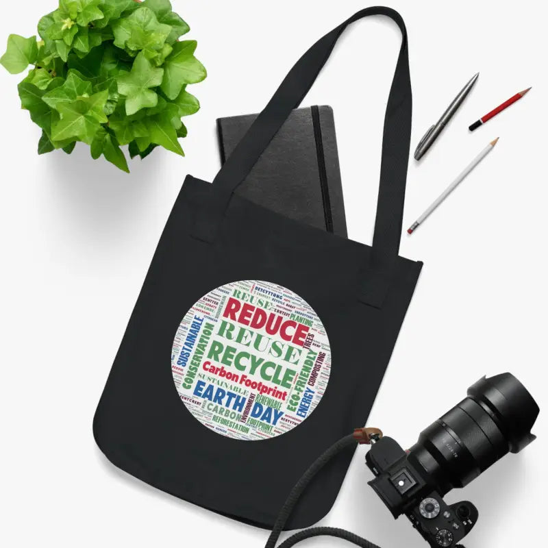 Rock Earth Day in Style with our Organic Canvas Tote! - one Size / Black Bags