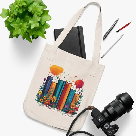 Eco-chic Organic Cotton Canvas Tote for Stylish Fashionistas - one Size / Natural Bags