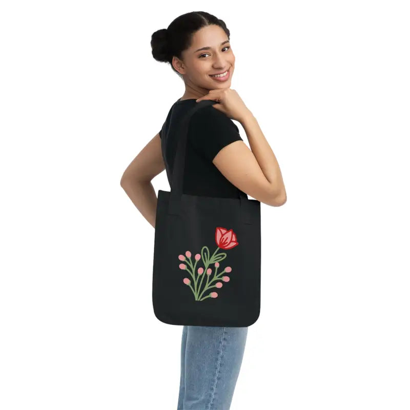 Eco-chic Canvas Tote Bag for Fashionistas - one Size / Black Bags