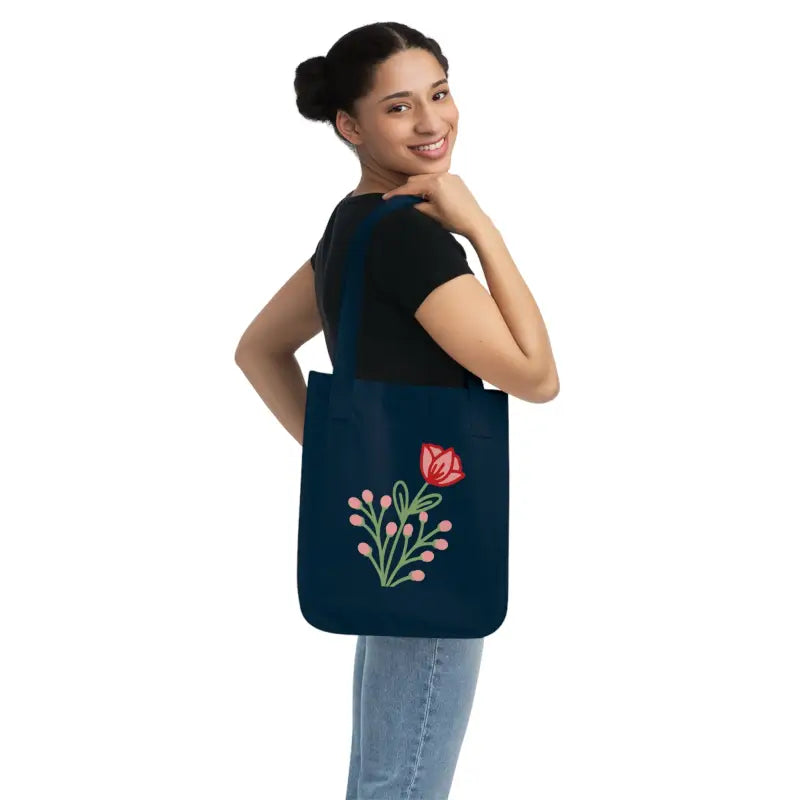 Eco-chic Canvas Tote Bag for Fashionistas - one Size / Navy Bags