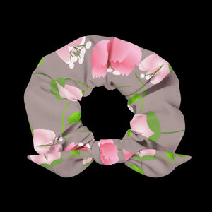 Recycled Scrunchie Pink Flowers one Size - Dipaliz - Ponytail Holders