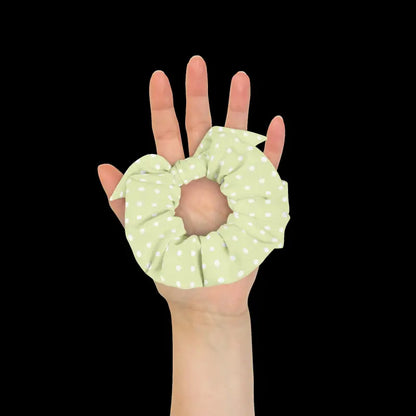 Eco-chic Polka Dot Scrunchie - Stylish and Sustainable - Hair Accessory