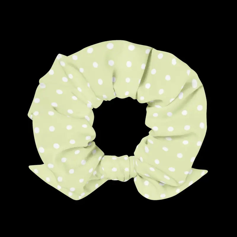 Eco-chic Polka Dot Scrunchie - Stylish and Sustainable - Hair Accessory