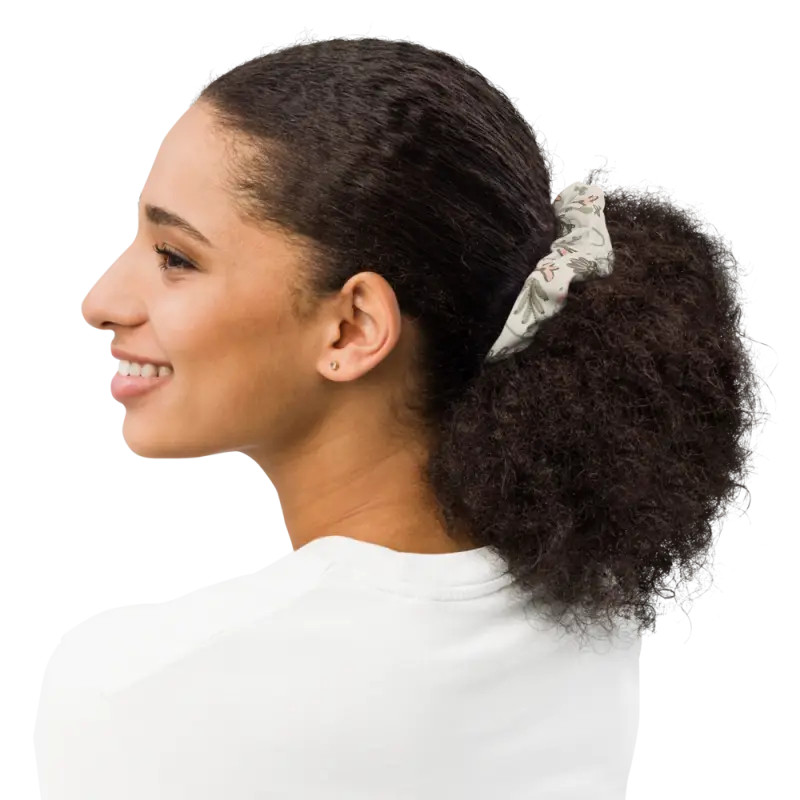 Turn Heads with our Eco-friendly Revamped Floral Scrunchie - Hair Accessory