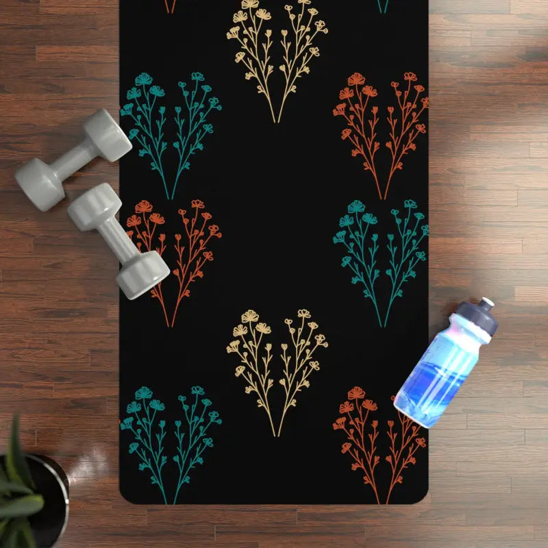 Eco-chic Rubber Yoga Mat: Elevate your Practice in Style - 24” x 68” Home Decor