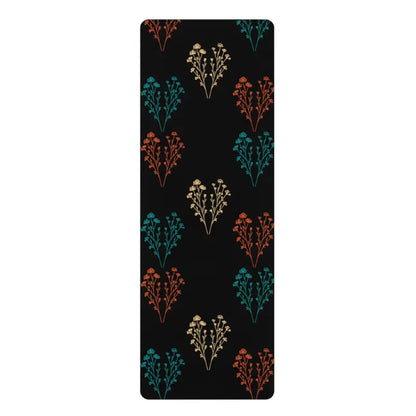 Eco-chic Rubber Yoga Mat: Elevate your Practice in Style - 24” x 68” Home Decor