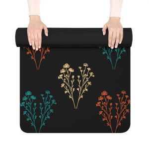 Rubber Yoga Mat - Vibrant Eco-friendly Non-slip - Dipaliz - 24” x 68” - & Pilates