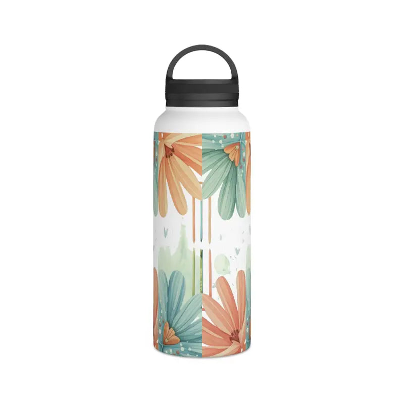 Eco-chic Stainless Steel Water Bottle with Soft Colored Florals - Mug