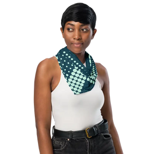 Polyester Bandana - Green Checkered Sustainable Style - Dipaliz - l - Bandanas & Headties