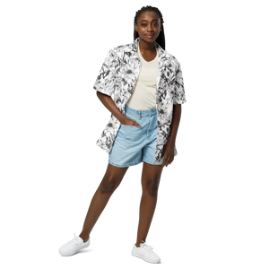 Unisex Button Shirt Graphic Flowers Eco Friendly - Dipaliz - Xs - Shirts