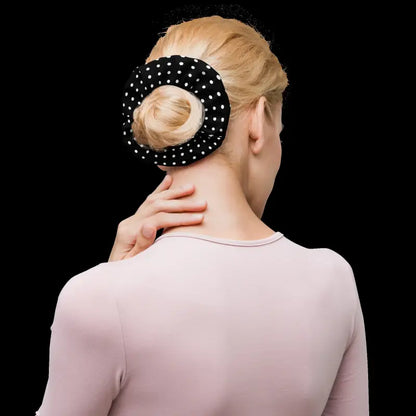 Rock your Style: Eco Chic White Polka Dot Scrunchie - Hair Accessory