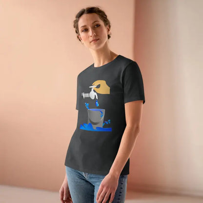 Eco-chic Women’s Premium Tee: Fashion Meets Water Savings - Asphalt / s T-shirt