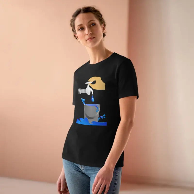 Eco-chic Women’s Premium Tee: Fashion Meets Water Savings - Black / s T-shirt