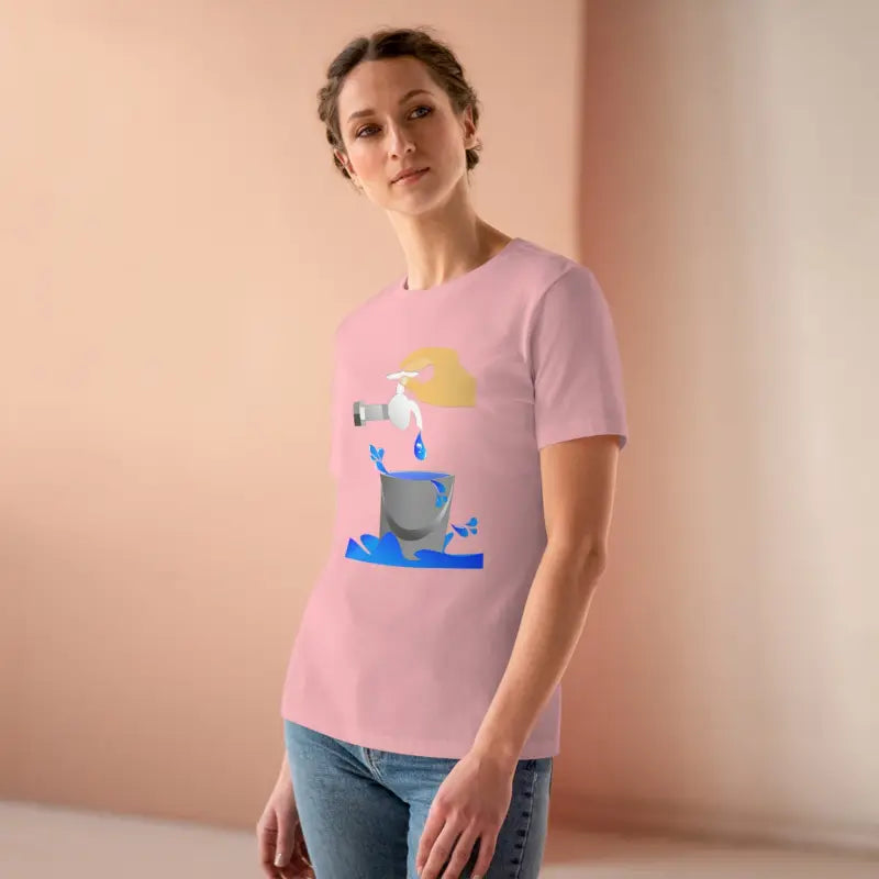 Eco-chic Women’s Premium Tee: Fashion Meets Water Savings - Pink / s T-shirt