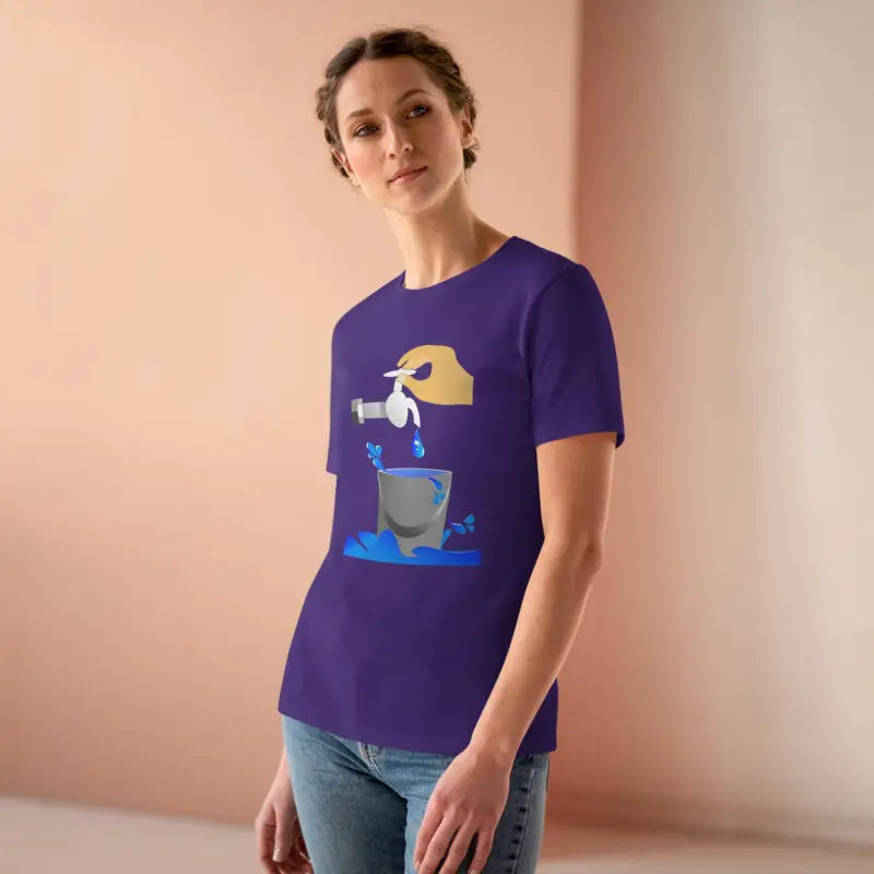 Eco-chic Women’s Premium Tee: Fashion Meets Water Savings - Team Purple / s T-shirt