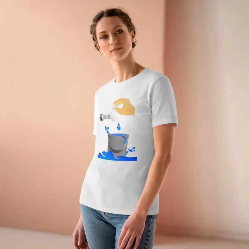 Eco-chic Women’s Premium Tee: Fashion Meets Water Savings - White / s T-shirt