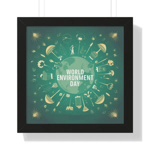 World Environment Day Framed Vertical Poster Photo Paper - Dipaliz - 16″ x / Black - Posters Prints & Visual Artwork
