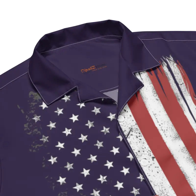 Eco-friendly American Flag Shirt for a Cool Sustainable Summer - Button