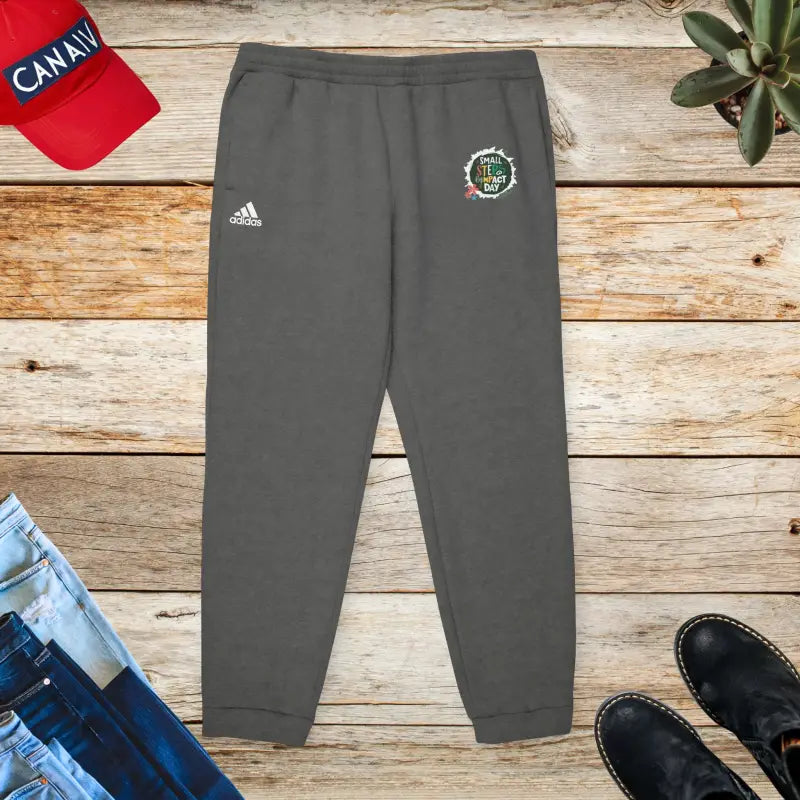 Celebrate World Environment Day in Eco-friendly Adidas Fleece Joggers - Dark Grey Heather / Xs Trousers