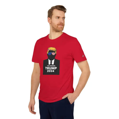 Eco-friendly Adidas Missed Trump 2024 Tee - Recycled Style - Power Red / s T-shirt