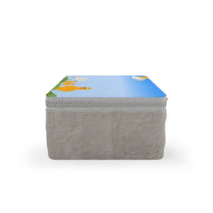 Birds in Meadow Paper Lunch Bag - Trendy Fashion Style - Dipaliz - one Size / Grey - Boxes & Totes