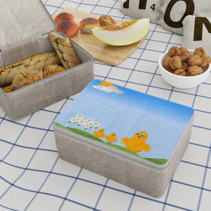 Birds in Meadow Paper Lunch Bag - Trendy Fashion Style - Dipaliz - one Size / Grey - Boxes & Totes