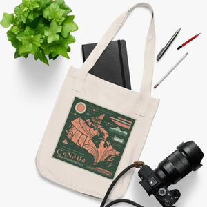 Canada Day Canvas Tote - Eco-friendly Canadian Flag - Dipaliz - one Size / Natural - Bags