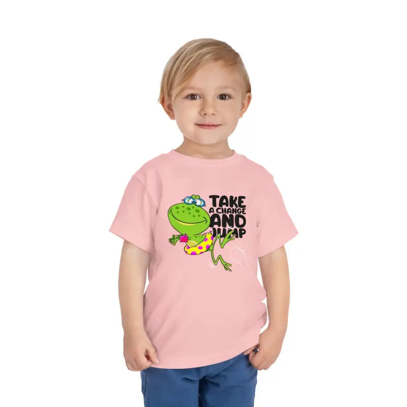 Eco-friendly Frog Short Sleeve Tee for Toddlers - Pink / 2t Kids Clothes