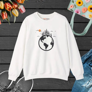 Earth Day Sweatshirt Sustainable Crewneck Planet Design - Dipaliz - White / s - Sweatshirts