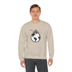 Earth Day Sweatshirt Sustainable Crewneck Planet Design - Dipaliz - Sweatshirts
