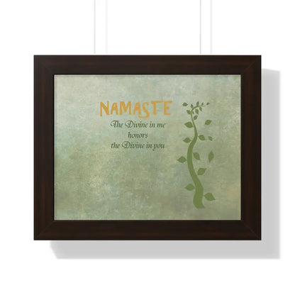 Dazzling Eco-friendly Framed Horizontal Poster for your Home - 14″ x 11″ / Walnut