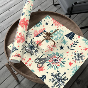 Eco-friendly Spruce Snowflakes Wrapping Paper - Holiday - Dipaliz