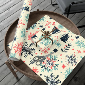 Eco-friendly Spruce Snowflakes Wrapping Paper - Holiday - Dipaliz