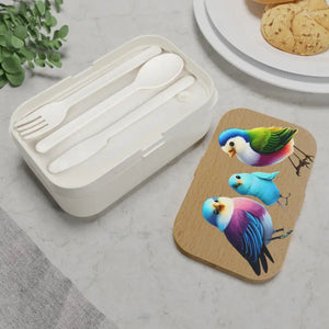 Bpa Free Bento Lunch Box - Joyful Birds Design - Dipaliz - one Size - Sets