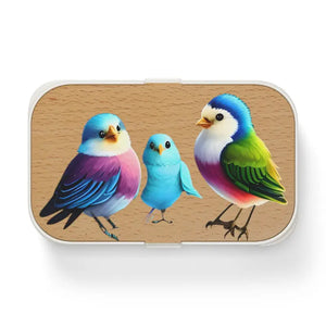 Bpa Free Bento Lunch Box - Joyful Birds Design - Dipaliz - one Size - Sets