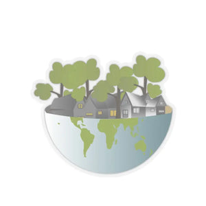 Kiss Cut Stickers - Eco Chic Save Planet Fashion - Dipaliz - 3’’ × / Transparent - Decorative