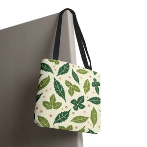 Eco Leaf Pattern Tote Bag Stylish Reusable Canvas Dipaliz - Bags