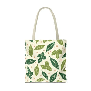 Eco Leaf Pattern Tote Bag Stylish Reusable Canvas Dipaliz - Bags