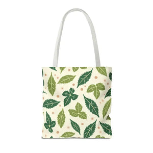 Eco Leaf Pattern Tote Bag Stylish Reusable Canvas Dipaliz - Bags