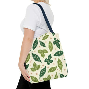 Eco Leaf Pattern Tote Bag Stylish Reusable Canvas Dipaliz - Bags