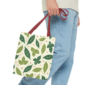 Eco Leaf Pattern Tote Bag Stylish Reusable Canvas Dipaliz - Bags