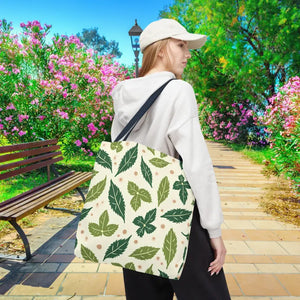 Eco Leaf Pattern Tote Bag Stylish Reusable Canvas Dipaliz - Bags