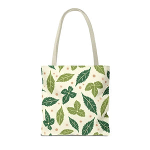 Eco Leaf Pattern Tote Bag Stylish Reusable Canvas Dipaliz - Bags