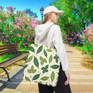Eco Leaf Pattern Tote - Stylish Reusable Canvas - Dipaliz - Bags