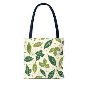 Eco Leaf Pattern Tote - Stylish Reusable Canvas - Dipaliz - Bags