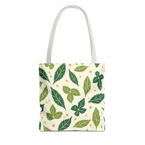Eco Leaf Pattern Tote - Stylish Reusable Canvas - Dipaliz - Bags