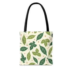 Eco Leaf Pattern Tote - Stylish Reusable Canvas - Dipaliz - Bags