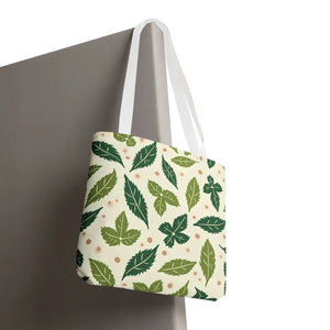 Eco Leaf Pattern Tote - Stylish Reusable Canvas - Dipaliz - Bags
