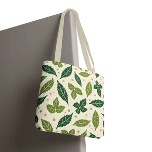 Eco Leaf Pattern Tote - Stylish Reusable Canvas - Dipaliz - Bags
