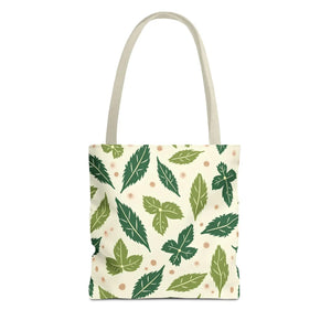 Eco Leaf Pattern Tote - Stylish Reusable Canvas - Dipaliz - Bags